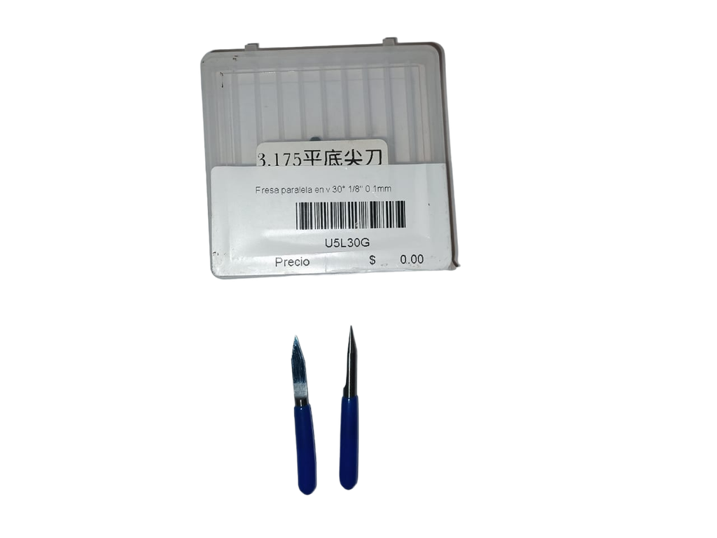 Fresa Paralela En V 30° 1/8" 0.1mm