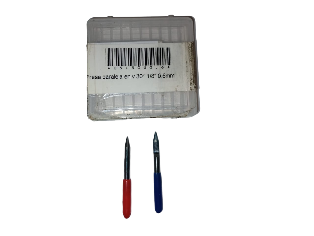 Fresa Paralela En V 30° 1/8" 0.6mm