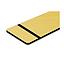 Lamina De Abs De 1200x600x0.25mm Oro/Negro Laser