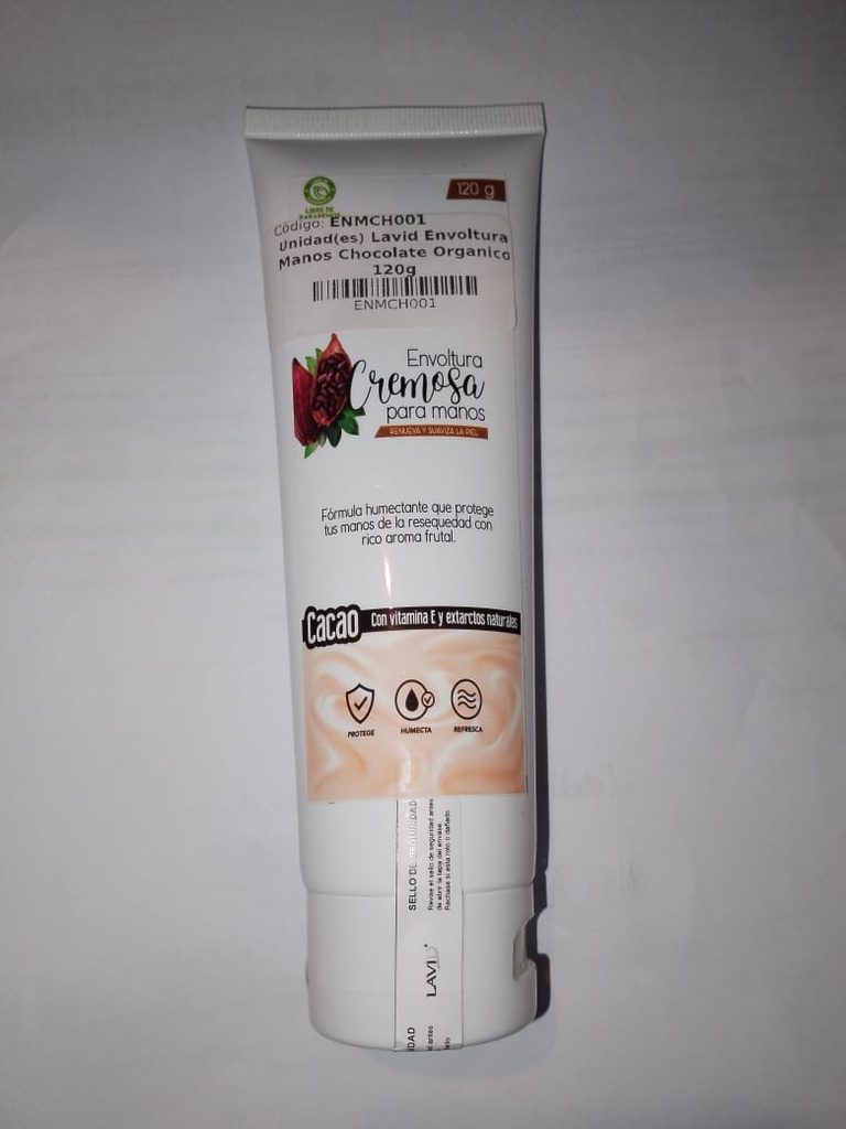 Lavid Envoltura Manos Chocolate Organico 120g