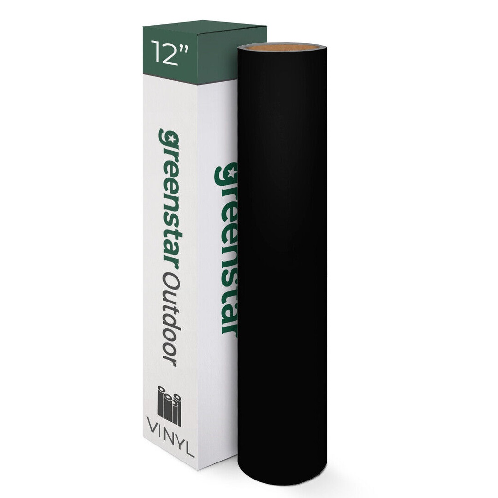 Vinyl Greenstar Negro 12"X5yds