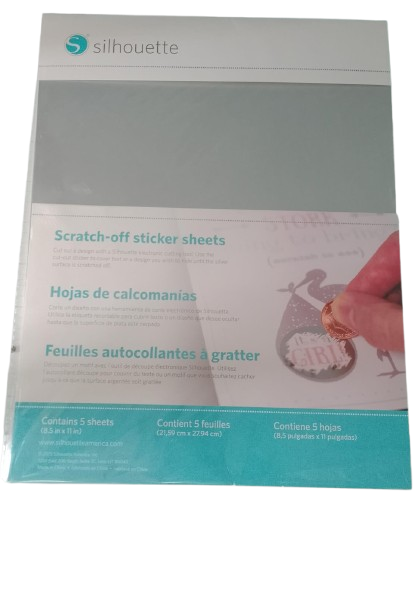 Material Adhesivo Raspar Plateado