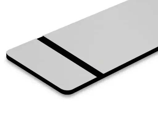 [ABS120X60LS/G] Lamina De Abs De 1200x600x0.25mm Plata/Negro Laser