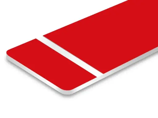 [ABS120X60LR/W] Lamina De Abs De 1200x600x0.25mm Rojo/Blanco Laser