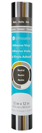 [814792023761] Silhouette Vinyl Sampler 6-Pack (12 x 12" Sheets, Neutral)