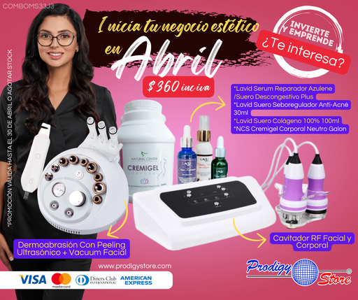 [COMBOMS33J3] COMBO MS33J3 Cavitador RF Facial y Corporal
