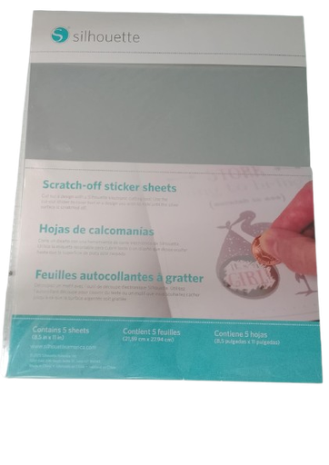 [814792019092] Material Adhesivo Raspar Plateado